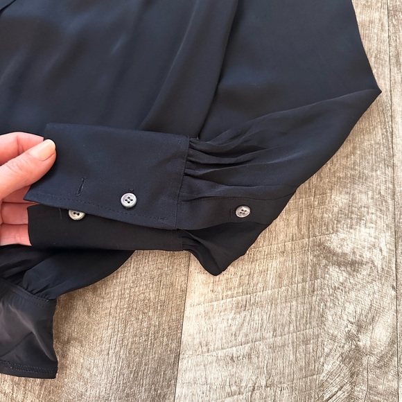 J Crew Ashton 100% Silk Button Down Blouse Shirt Bodysuit Size 0 - Picture 15 of 16